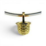 Gold Vermeil on Sterling Silver Mini Apple Basket Charm for Bracelet Vintage BCB