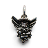 Sterling Silver Angel with Flowers Charm for Bracelet Wife Daughter Friend Gift