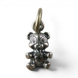 TINY Sterling Silver Teddy Bear Charm Miniature Small Finding Jewelry Making