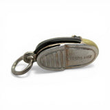 Sterling Silver Black Enamel Mary Jane Strap Shoe Charm for Bracelet Vintage