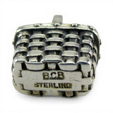 Sterling Silver Mini Market Basket Charm for Bracelet Brown County BCB Small