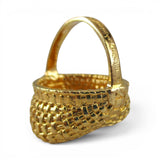 Big Gold Vermeil Appalachian Egg Basket Pendant for Necklace BCB Vintage