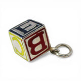 Sterling Silver Enamel Alphabet Block Charm for Bracelet ABC Toy New Mom Gift