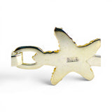Sterling Silver Gold Vermeil Starfish Bangle Charm Bracelet Beach Jewelry New