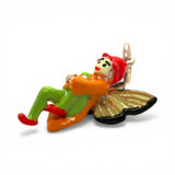 Sterling Silver Enamel Red Hair Fairy Charm for Bracelet Garden Gift Pixie Wings
