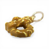 Sterling Silver Enamel Soft Pretzel Charm for Bracelet Food Jewelry German 925
