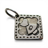 Sterling Silver Sunbonnet Sue Quilt Block Pattern Charm for Bracelet Girl Gift
