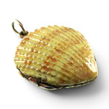 Sterling Silver Enamel Shell Locket Pendant for Necklace Beach Vacation Jewelry