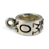 Sterling Silver Mom Charm Bead for Bracelet Converter Adapter Hanger Mother Gift