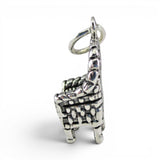 Sterling Silver Wicker Chair Charm for Bracelet Shube's Vintage New Friend Gift