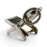 Sterling Silver Beach Chair Charm for Bracelet Summer Vacation Ocean Jewelry