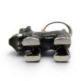 Sterling Silver Enamel Black Scottie Dog Charm for Bracelet Toto Oz Vintage New