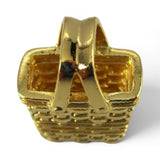 Gold Vermeil on Sterling Silver Tote Bag Shopping Basket Charm for Bracelet BCB