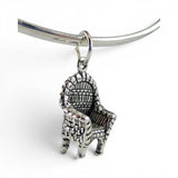 Sterling Silver Wicker Chair Charm for Bracelet Shube's Vintage New Friend Gift