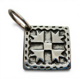 Sterling Silver Goose Feet Quilt Block Pattern Charm for Bracelet Quilting New