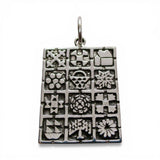 Sterling Silver Quilt Patterns Pendant for Necklace Quilter Quilting Gift New