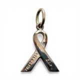 Sterling Silver Red Enamel AIDS Awareness Ribbon Charm for Bracelet Vintage New