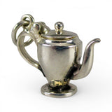 Sterling Silver Coffee Pot Charm for Bracelet Moveable Lid Vintage New Condition