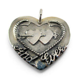 Sterling Silver Forever and Ever Heart Pendant for Necklace Commitment Gift Love