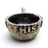 Sterling Silver Bless This Food Mixing Bowl Charm for Bracelet Vintage Food Gift