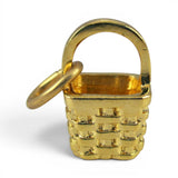 Gold Vermeil Mini Berry Basket Charm for Bracelet Sterling Silver BCB