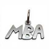 Sterling Silver MBA Charm for Bracelet Masters Business Graduation Gift Grad