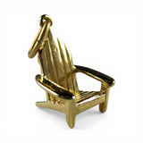 Sterling Silver Gold Vermeil Adirondack Chair Charm for Bracelet Vacation Gift