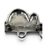 Sterling Silver Farm Charm Holder Pin Barn Silo Fence Heart Vintage Farming Gift