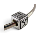 Sterling Silver Baby Block Charm Bead for Bracelet New Mom Gift Wife Gift