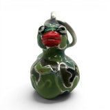 Sterling Silver Enamel Camo Rubber Ducky Charm for Bracelet Hunter Hunting Gift