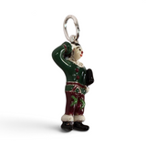 Brocosi.com vintage sterling silver and enamel Scarecrow charm for a bracelet or necklace