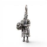 Sterling Silver Dorothy & Toto in a Basket Oz Charm for Bracelet Vintage New