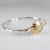 Sterling Silver & Gold Vermeil Sand Dollar Bangle