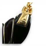 Vintage 1960s Crown Trifari Gold Tone Black Lucite Choker Necklace