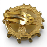 Vintage SCHIAPARELLI Signed Gold Tone Faux Pearl Clip On Earrings