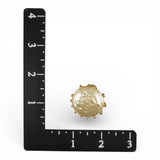 Vintage SCHIAPARELLI Signed Gold Tone Faux Pearl Clip On Earrings