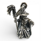 Sterling Silver Oz Wicked Witch w/ Broom Charm for Bracelet Vintage