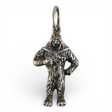 Sterling Silver Oz Cowardly Lion Charm for Bracelet Vintage Small Pendant
