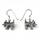 Sterling Silver Scottie Dog Earrings Oz Drop Dangle Earrings Toto Vintage