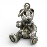 Sterling Silver Teddy Bear Charm for Bracelet One Arm Up Small Pendant