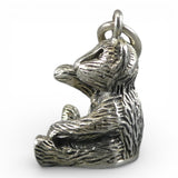 Sterling Silver Teddy Bear Charm for Bracelet One Arm Up Small Pendant