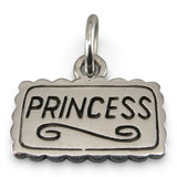 Sterling Silver Princess Charm Gift for Daughter Wife Granddaughter Two-Sided