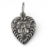 Victorian Bow Tie Heart Charm