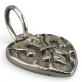 Fleur-de-lis Heart Charm