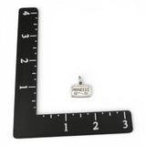 Sterling Silver Princess Charm Gift for Daughter Wife Granddaughter Two-Sided