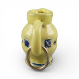 Sterling Silver & Yellow Blue Enamel Pottery Pitcher Charm for Bracelet