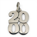 Sterling Silver 2000 Charm for Bracelet Track & Field Runner Gift 2000m Race