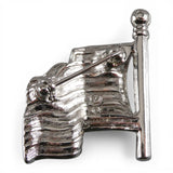 Swarovski Crystal American Flag Pin Brooch Patriotic USA Vintage Red Blue