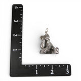 Large Sterling Silver Teddy Bear Pendant for Necklace Brown County Silver