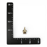 Sterling Silver Gold Vermeil Bird on Birdhouse Charm for Bracelet